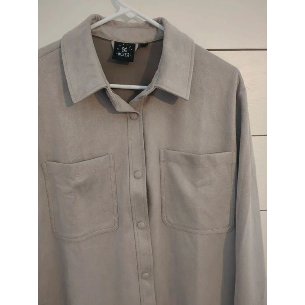 Relish Noless XL suede shirt or shacket snap button